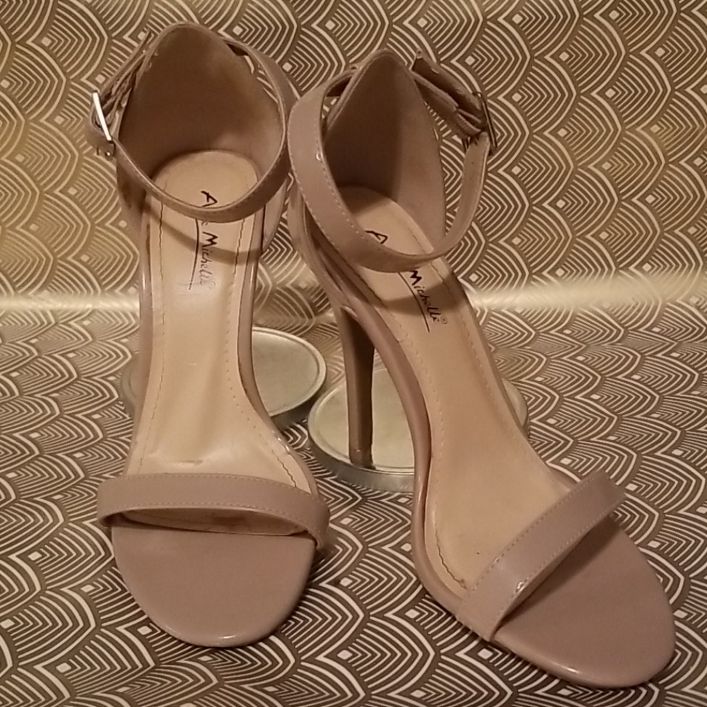 Sexy Nude Strap High Heel
